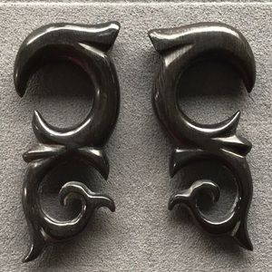 Buffalo horn earrings